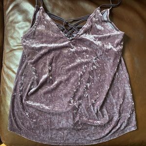 AE Velvety Strappy Tank in Violet NWOT